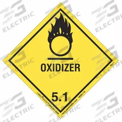 LABELMASTER DOT Container Label: Oxidizer, 4 in x 4 in, 4 in Label Ht, 4 in Label Wd, PVC-Free Film (MPN HMSL110). Key specifications — Brand: LABELMASTER; Message: Oxidizer.