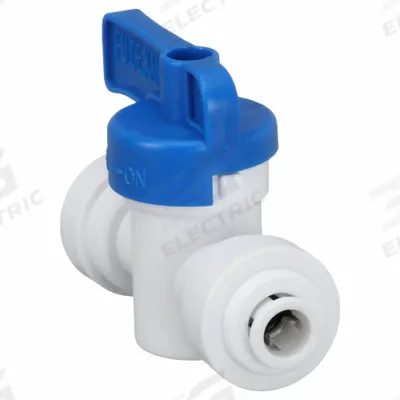 USA INDUSTRIALS Manual Two-Way Ball Valve: 1/4 in, Acetal, Straight, Push x Push - Acetal Ball Valves