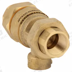 APOLLO Dual Check Valve w Atmosheric Vent: 4A, 3/4 in Pipe Size, FNPT x FNPT, 23 gpm Flow Rate, EPDM (MPN 4A4A44AM). Key specifications — Brand: APOLLO; Connection Type: FNPT x FNPT.