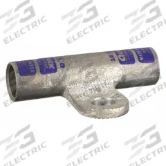 FUSION One-Hole Lug Compression Connector: Locking Lug, Crimp, Copper, 3/0 ga, Purple, Flag (MPN 4530F). Key specifications — Shape: Flag; Raised Pads: Yes; Lug Type: Locking Lug; Contact Material: Copper; Gauge: 3/0 ga; Stud Size: 3/8 in; Color: Purple; Brand: FUSION.