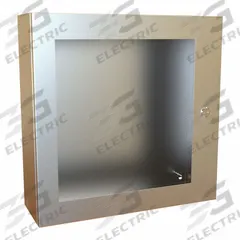 HAMMOND Electrical Enclosure: Stainless Steel, 20 in x 20 in x 6 in, NEMA 12/13/3R/4/4X, Hinged (MPN EN4SD20206WSS). Key specifications — Brand: HAMMOND; Closure Method: 1/4-Turn Latch; Enclosure Material: Stainless Steel; Knockouts: Not Included.
