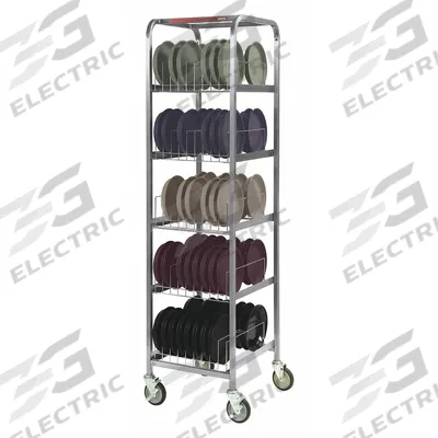 CARLISLE DINEX Drying and Storage Cart: 5 Shelves, 90 Slots, 22 in Dp, 78 in Ht - Furnishings, Appliances and Hospitality