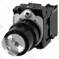 SIEMENS Selector Switch: 2 Position, 22 mm Panel Mounting Size, 1NO, Series 3SU1100 (MPN 3SU1100-4BF11-1BA0). Key specifications — Manufacturer Part Number: 3SU1100-4BF11-1BA0; Brand: SIEMENS; Switch Action: Maintained/Maintained; Contact Form: 1NO; Key Removal Position: Any Position.