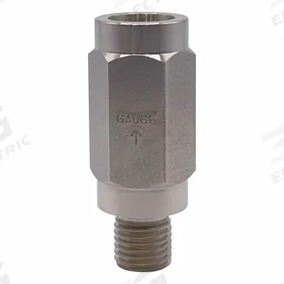 RAY Pressure Gauge Snubber: Stainless Steel, Piston, Stainless Steel - Piston-Type Snubbers for Air, Water & Steam