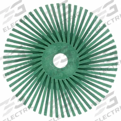 SCOTCH-BRITE Radial Bristle Disc: Type A, 3 in Dia x 3/8 in Wd, 3/8 in Arbor, Ceramic - Deburring & Cleaning Radial Bristle Discs for All Metals