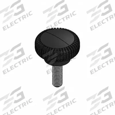 INNOVATIVE COMPONENTS Hand Knob: Knurled, Plastic w/ Steel Thread, #10-24 Thread, 0.625 in Thread Lg - Knurled Knobs with Threaded Hole