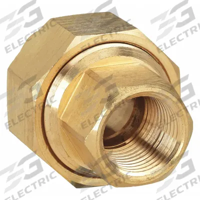 APPROVED VENDOR Metal Pipe Straight: Union, 3/8 in x 3/8 in, Class 150, Brass - Low-Pressure Threaded Pipe Fittings