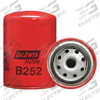 BALDWIN FILTERS Transmission Fluid Filter: Allison, 20 psid Bypass Valve/Anti-Drainback Valve (MPN B252). Key specifications — Brand: BALDWIN FILTERS; Compatible Vehicle Make: Allison; Includes: Anti-Drainback Valve; Media Material: Cellulose; Baldwin Interchange: B252; FleetGuard Interchange: HF6107.