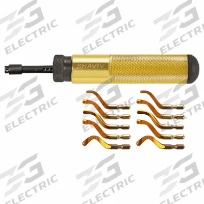 SHAVIV Deburring Tool Set: B10P/B11P/B12P/B20P/B30P Blade - Adjustable-Length Hand Deburring Tools