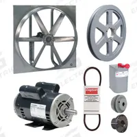 Exhaust/Supply Fan: Belt Drive, 48 in Blade, 2 hp, Open Dripproof, 115/208-230V AC, 1 ph (MPN 7AR42). Key specifications — Brand: DAYTON; Motor Enclosure: Open Dripproof; Nameplate Voltage: 115/208-230V AC; Enclosure Design: Open Dripproof Motor.