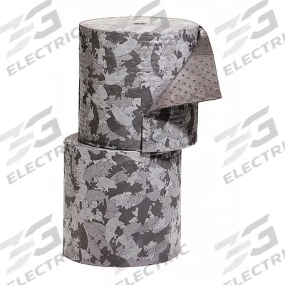 PIG Sorbent Roll: 150 ft Lg, 16 in Wd, Gray, Polypropylene, 150 ft Roll Lg - Sorbent Rolls