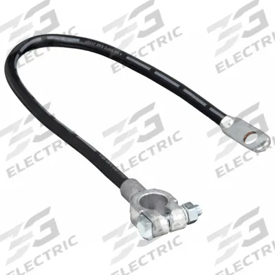 GROTE Battery Cable: Top Post Cable, 4 ga Wire Size, 19 in Overall Lg, Black - Top Start Cables
