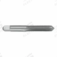 CLEVELAND Straight Flute Hand Tap: 9/16"-12 UNC, H2 / 2B, 4 Flute, Plug Chamfer, High Speed Steel (MPN C54770)