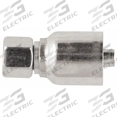 PARKER Hydraulic Crimp Fitting: Steel x Steel, Straight, -4 For Hose Dash Size - Parker Crimp Hydraulic Hose Fittings with Metric Connection