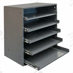 Sliding Drawer Cabinet Frame: 20 1/2 in x 12 1/2 in x 21 in, For 5 Drawers, Gray, Bearing (MPN 305B-95). Key specifications — Cabinet Color: Gray; Stackable: Yes; Brand: DURHAM MFG.
