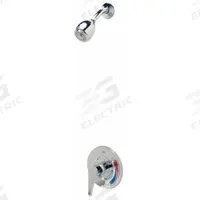 ZURN Shower Faucet: Temp Gard III Z7301, 2.5 gpm Fixed Showerhead Flow Rate, Polished Chrome Finish (MPN Z7301-SS-MT). Key specifications — Showerhead Material: Stainless Steel; Series: Temp Gard III Z7301.