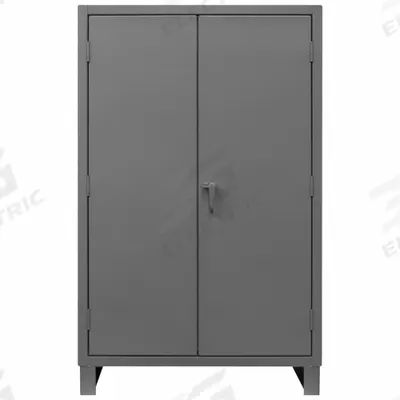 DURHAM MFG Storage Cabinet: 48 in x 24 in x 78 in, Swing Handle & Padlock Hasp - Industrial Shelf Cabinets