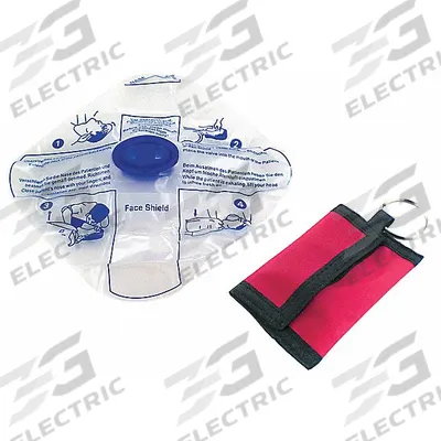 MEDSOURCE Faceshield: 1 People Served, Adult/Child/Infant, Disposable - CPR Face Shield Keychain Kits