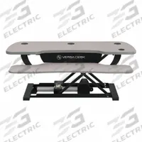 VERSADESK Standing Desk: Electronic, Gray, Wood, 40 in Overall Wd, 24 in Overall Dp (MPN VT7644024-00-03). Key specifications — Desktop Material: Wood; Brand: VERSADESK; Desktop Color: Gray.