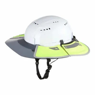 MILWAUKEE Sun Visor: Black/Hi-Vis Yellow, Polyester - Hard Hat Visors