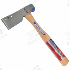 VAUGHAN Shingling Hatchet, 14 oz.: 14 in Overall Lg, 2 1/4 in Cutting Edge Lg, 14 oz Head Wt, Steel (MPN SH). Key specifications — Handle Material: Wood; Blade Material: Steel; Blade Finish: Powder Coated; Standards: ASME; Brand: VAUGHAN.