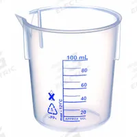 APPROVED VENDOR Beaker: Low Form, Polymethylpentene, Clear, 100 mL, 69.9 mm Outside Dia, Non-Sterile (MPN 6FAF0). Key specifications — Clarity: Clear; Body Color: Colorless; Brand: APPROVED VENDOR; Product Type: Beaker; Includes Graduations: Yes; Beaker Type: Low Form.