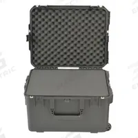 SKB Protective Case: 22 1/2 in x 22 1/2 in x 12 1/2 in Inside, Pick and Pluck, Black, 2 Wheels, IP67 (MPN 3I-2222-12BC). Key specifications — Handle Style: Molded; Brand: SKB; Case Closure Type: Latches.