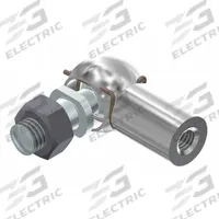 BANSBACH EASYLIFT Elbow End Fitting: Zinc-Plated Steel, 16 mm Socket Hole Size (MPN 96140). Key specifications — Brand: BANSBACH EASYLIFT; Rod Thread Size: M10; Socket Hole Size: 16 mm; Material: Zinc-Plated Steel.