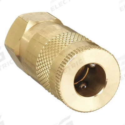 Parker Quick Connect Hose Coupling: 1/4 in Body Size, 3/8 in Hose Fitting Size - Tru-Flate Automotive Brass Quick-Connect Air Coupling Bodies