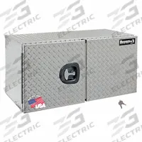 BUYERS PRODUCTS Underbody Truck Box: Underbody Truck Box, Double Barn Doors Door, 24 in Overall Dp (MPN 1702235). Key specifications — Color: Silver; Brand: BUYERS PRODUCTS; Lock Type: Keyed.