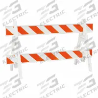 PLASTICADE Traffic Barricade: 28 in Overall Ht, 28 in x 28 in, High-Intensity Prismatic, Barricade (MPN 200-A8HI-P). Key specifications — Color: White; Includes: (2) 8 ft Boards; Manufacturer Part Number: 200-A8HI-P; Brand: PLASTICADE; Accepts Light: Yes; Frame Material: HDPE; Style: A-Frame; Panel Material: Plastic.
