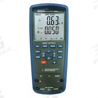REED INSTRUMENTS LCR Meter: 2,000 pF to 2,000 uF, 200 ohm to 200 megaohm, 20 uH to 2,000 H (MPN R5001). Key specifications — attr1387597: REED INSTRUMENTS; attr1387618: LCR Meter; attr1387595: R5001.