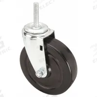 APPROVED VENDOR Stem Caster: 5 in Wheel Dia., 1 1/4 in Wheel Wd, Swivel, Swivel, 1/2 in Stem Dia. (MPN 32J823). Key specifications — Brand: APPROVED VENDOR; Thread Size: 1/2"-13; Wheel Bearing Type: Plain; Wheel/Tread Color: Black; Roll Up: Swivel.