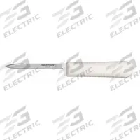 DEXTER RUSSELL Boning Knife: Honed, 7 in Overall Lg, Steel Blade, Sanitary Polypropylene Handle (MPN 11043). Key specifications — Sub-brand: Sani-Safe; Brand: DEXTER RUSSELL; Blade Material: Steel; Blade Type: Honed; Handle Color: White; Handle Material: Sanitary Polypropylene; Knife Type: Boning Knife; NSF Certified: Yes.