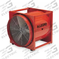 ALLEGRO Confined Space Fan: 115V, 16 in Duct Dia, 1/2 hp Horsepower, 2,900 cfm Max Flow in Free Air (MPN 9515-01). Key specifications — Brand: ALLEGRO; Includes: Metal Housing; Operating Voltage: 115 V AC.
