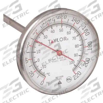TAYLOR Mechanical Food Service Thermometer: HACCP Food Safety, Anti Parallax - Analog Dial Thermometers for Food