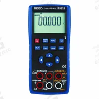 REED INSTRUMENTS Loop Calibrator: Loop Calibrators, Auto Sawtooth/Flashlight/Large Display, R5825. Key specifications — Includes: Alligator Clips; Manufacturer Part Number: R5825; Brand: REED INSTRUMENTS; Current Accuracy: +/-0.02% (DC); +/-0.05% (Current Output); Parameters Sourced: DC Current; Product Type: Loop Calibrator; Voltage Accuracy: +/-0.02% Reading + 2mV.