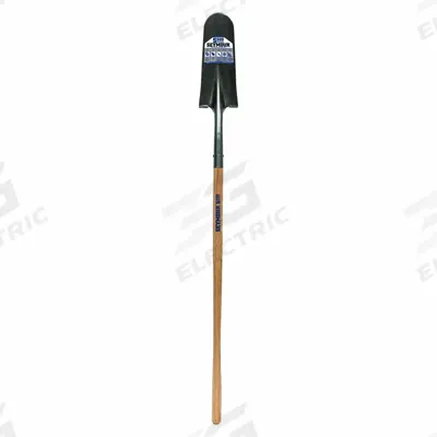 SEYMOUR MIDWEST Spade Shovel: Steel Blade, 14 ga, Straight Handle Type, Wood Handle - Drain Spades