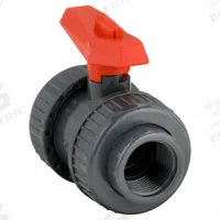 GF PIPING SYSTEMS Manual Two-Way Ball Valve: 1 in, PVC, Straight, FNPT x FNPT, Full Port Ball Port (MPN 161375004). Key specifications — Brand: GF PIPING SYSTEMS; Handle: Tee.