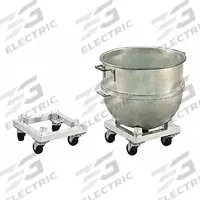 NEW AGE Bowl Dolly: 800 lb Max Load Capacity, 7 1/2 in Overall Ht, 14 in Overall Wd, Aluminum (MPN 99936). Key specifications — Product Type: Bowl Dolly; Caster Type: (4) Swivel; Brand: NEW AGE; Material: Aluminum; NSF Certified: No.