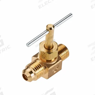 Parker Needle Valve: Inline Valve Body, Brass, Screw-In Bonnet, 1/8 in Pipe Size - Brass Straight-Body Needle Valves
