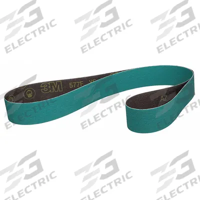 3M Sanding Belt: 2 1/2 in W x 60 in L, Zirconia Alumina, 60 Grit, YF Wt Polyester Backing - High-Performance Sanding Belts for All Metals