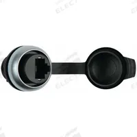 MURRELEKTRONIK RJ45 Pass-Through Connector: MSDD, Cat5e, 8 Poles, Straight, Female Straight, PA/PBT (MPN 4000-73000-0010000). Key specifications — Housing Material: PA; PBT; IP Rating: IP65; Mounting Type: 22.5 mm Panel Cutout/Cable; Connector Color: Silver; Performance Category: Cat5e; Application: 1000BASE-T<75m; Connector Gender: Female.