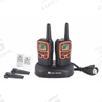 MIDLAND Handheld Two Way Radio: X-Talker T50 Series, FRS/GMRS, Analog, 0.5 W, 22 Channels, VOX, 8 hr (MPN T51VP3). Key specifications — Color: Black; FCC License Required: No.