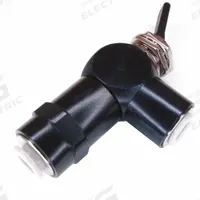 PNEUMADYNE INC Manual Air Control Valve: Three-Way, 1/4 in Push-On, Toggle, Aluminum/Brass, Detent (MPN H11-30-66). Key specifications — attr1092139: Brass; attr1092167: Detent; attr1092176: Normally Closed.