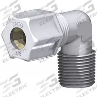 JACO Male Elbow Compression Connector: 1/4 in OD x 1/8 in Pipe Size, Compression x MNPT, Nylon, 5 PK (MPN 40-4-2-N-SG). Key specifications — Brand: JACO.