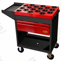 HUOT Tool Holder Cart: For BT50/CAT50/NMTB50 Taper, 18 Compartments (MPN 13655). Key specifications — attr1032789: HUOT; attr1033924: 13655; attr1070348: 18.