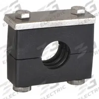 BEHRINGER PIPE SYSTEMS Vibration-Dampening Beta Clamp: Ribbed Bore, 304 Stainless Steel Clamp (MPN R7HT5150-PP)