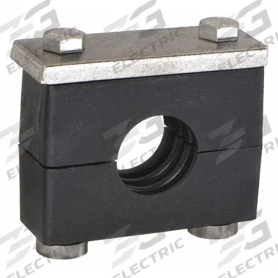BEHRINGER PIPE SYSTEMS Vibration-Dampening Beta Clamp: Ribbed Bore, 304 Stainless Steel Clamp (MPN R7HT5150-PP) - Vibration-Dampening Textured Core Beta Clamps
