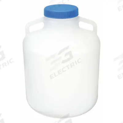 APPROVED VENDOR Carboy: 1 L Capacity - mL, Autoclavable, Screw On Cap, White - Round Carboys